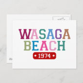 Carte Postale Plage de Wasaga 1974 (Devant / Derrière)