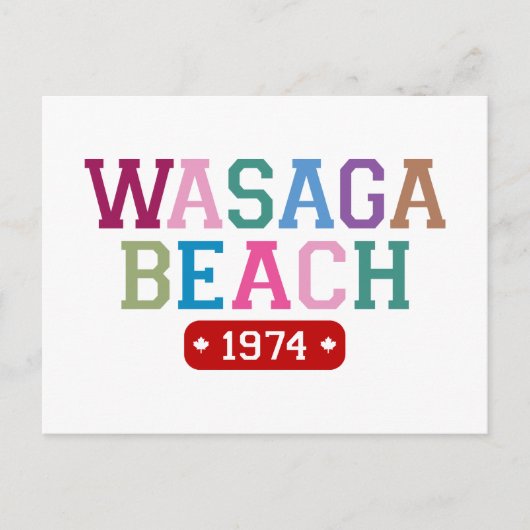 Carte Postale Plage de Wasaga 1974 (Devant)