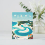 Carte Postale Plage de Whitehaven Australie (Debout devant)