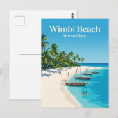 Carte Postale Plage de Wimbi Mozambique (Devant / Derrière)