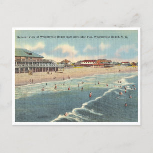 Carte Postale Plage de Wrightsville, Caroline du Nord scène vint