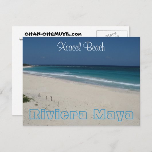 Carte Postale Plage de Xcacel (Devant / Derrière)