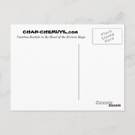 Carte Postale Plage de Xcacel (Dos)