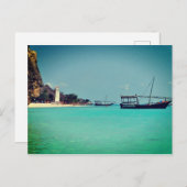 Carte Postale Plage de Zanzibar, Afrique (Devant / Derrière)