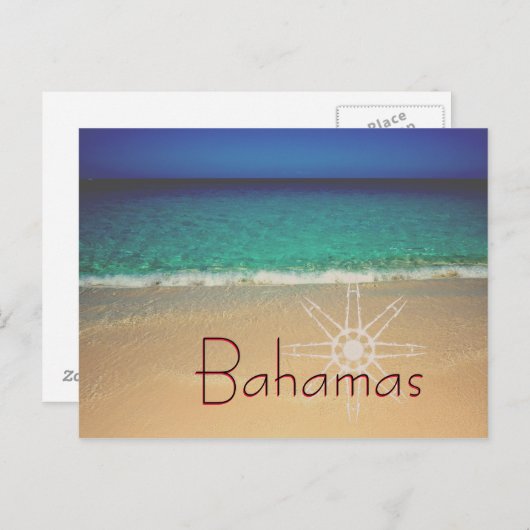 Carte Postale Plage d'eau pure (Devant / Derrière)