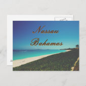 Carte Postale Plage d'eau turquoise (Devant / Derrière)