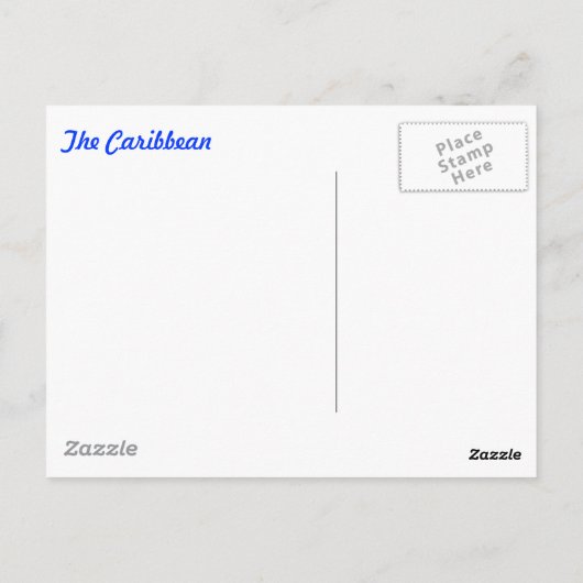 Carte Postale Plage des Caraïbes (Dos)