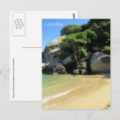 Carte Postale plage des caraïbes colombie (Devant / Derrière)