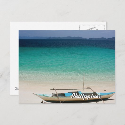 Carte Postale Plage des Philippines (Devant / Derrière)
