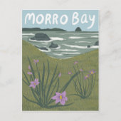 Carte Postale Plage d'illustration Morro Bay Central California (Devant)