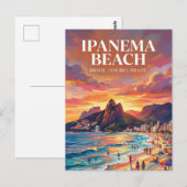 Carte Postale Plage d'Ipanema Brésil (Devant / Derrière)