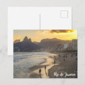 Carte Postale Plage d'Ipanema, Rio de Janeiro, Brésil (Devant / Derrière)