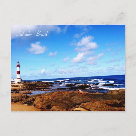 Carte Postale Plage d'Itapua, Salvador, Brésil (Devant)