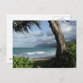 Carte Postale Plage d'Oahu (Devant / Derrière)