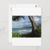 Carte Postale Plage d'Oahu (Devant / Derrière)