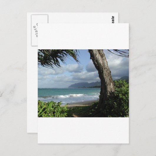 Carte Postale Plage d'Oahu (Devant / Derrière)