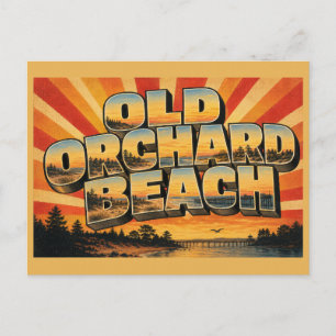 Carte Postale Plage d'Old Orchard Beach dans le Maine, dunes de