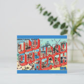 Carte Postale Plage d'Old Orchard Maine Salutations (Debout devant)