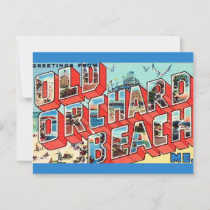 Carte Postale Plage d'Old Orchard Maine Salutations