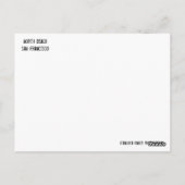 Carte Postale plage du nord, san francisco (Dos)