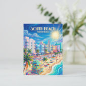 Carte Postale Plage du Sud Floride (Debout devant)