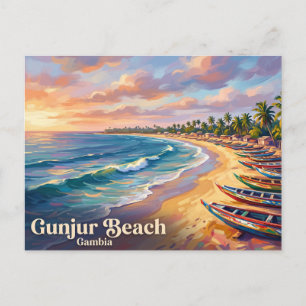Carte Postale Plage du village de Gunjur Gambie