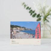 Carte Postale Plage et Baie des Anges à Nice (Debout devant)