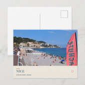 Carte Postale Plage et Baie des Anges à Nice (Devant / Derrière)