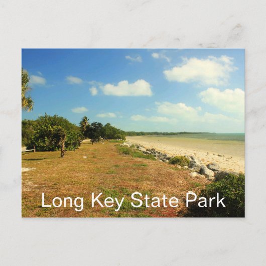 Carte Postale Plage et jardins, Long Key State Park, Floride (Devant)
