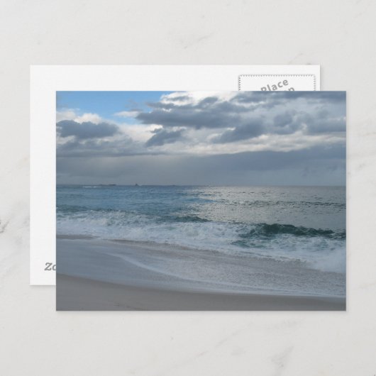 Carte postale Plage et vagues (Devant / Derrière)