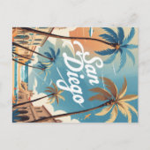 Carte Postale Plage et ville de San Diego (Devant)