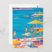 Carte Postale Plage été (Devant / Derrière)