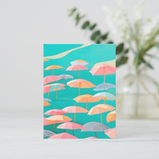 Carte Postale Plage été (Debout devant)