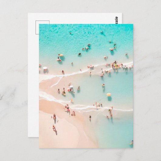 Carte Postale Plage été (Devant / Derrière)