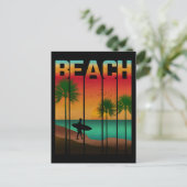 Carte Postale Plage Été Tropical (Debout devant)