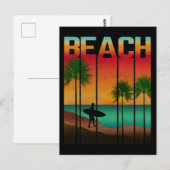 Carte Postale Plage Été Tropical (Devant / Derrière)