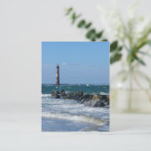 Carte Postale Plage Folly du phare de Morris (Debout devant)