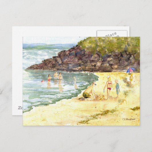Carte postale 'Plage Fun' (Devant / Derrière)
