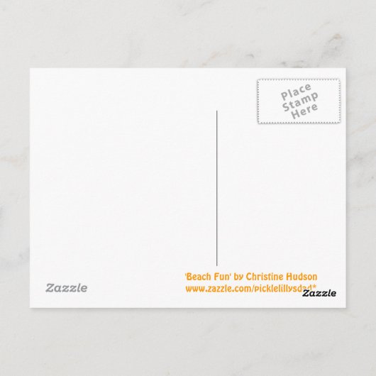 Carte postale 'Plage Fun' (Dos)