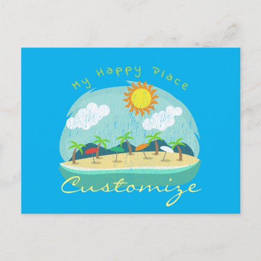 Carte Postale Plage Happy Place Thunder_Cove (Devant)