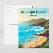 Carte Postale Plage Hookipa Hawaï (Devant / Derrière)