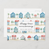 Carte Postale Plage Maison Bonne Fête Maison de l'Anniversaire d (Devant / Derrière)