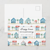 Carte Postale Plage Maison Joyeux Anniversaire Maison de Réalité (Devant / Derrière)