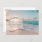 Carte Postale Plage moderne Moving Home Faire-part (Devant / Derrière)