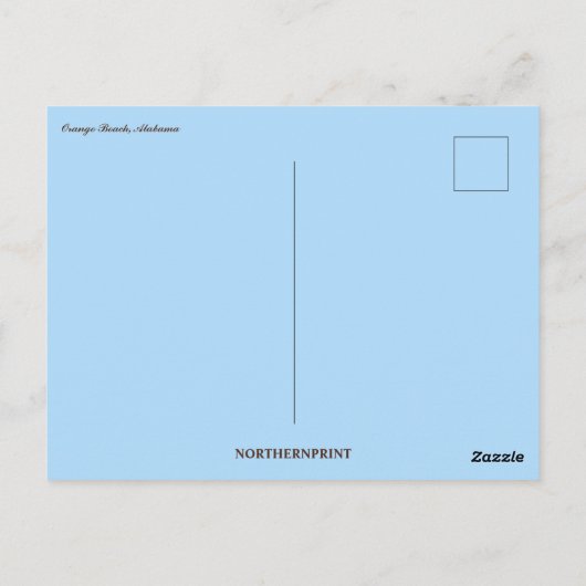 Carte Postale Plage Orange Alabama (Dos)