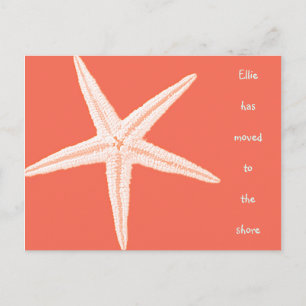 Carte postale Plage Orange Starfish