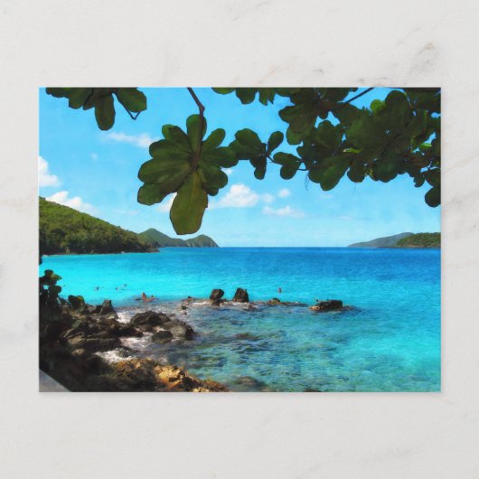Carte Postale Plage paisible St Thomas (Devant)