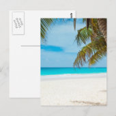 Carte Postale Plage Paradis Tropical (Devant / Derrière)