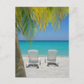 Carte Postale Plage paradisiaque tropicale dans les Caraïbes (Devant)