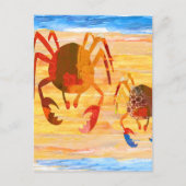 Carte Postale Plage plaisir Crab Patrouille (Devant)